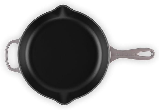 Le Creuset Enameled Cast Iron Signature Iron Handle Skillet, 10.25", Oyster