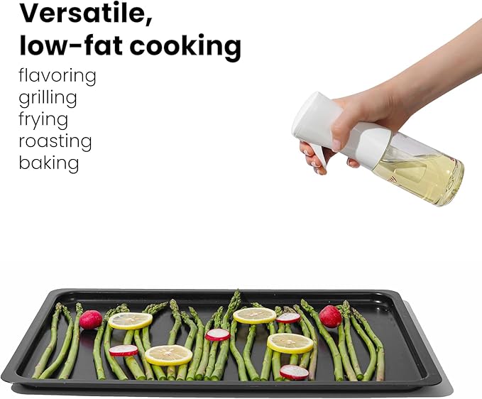 Mistifi Oliver Oil Sprayer for cooking, Spray bottle 6oz, Non-Aerosol Refillable Dispenser Oil Mister FS600 Less is More