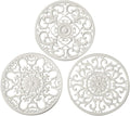 Extra Thick Silicone Trivet Mat for Hot Dishes, Hot Pots and Pans, Pot Holder, Hot Pad to Portect Your Table and Countertop, Kitchen Decor and Accessories,White, Set of 3