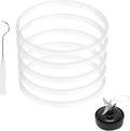 5 Pack Rubber Gaskets Replacement Seal White O-Ring for Nutri Ninja Pro Blender Blade Replacement for Ninja BL660 1100w BL770 1500w BL663 BL740 BL773CO BL780 BL780CO (3.22 inch Gaskets)