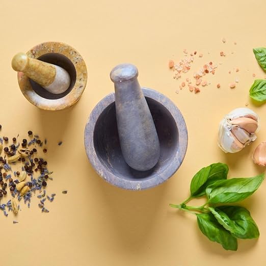 Small Mortar Pestle Set, Kitchen Tools, Kitchen Countertop Decor, Grinding, Crushing, Herbs, Garlic, Nuts, Spices, Rustic Style, Handcrafted, Made from Soapstone, Gray