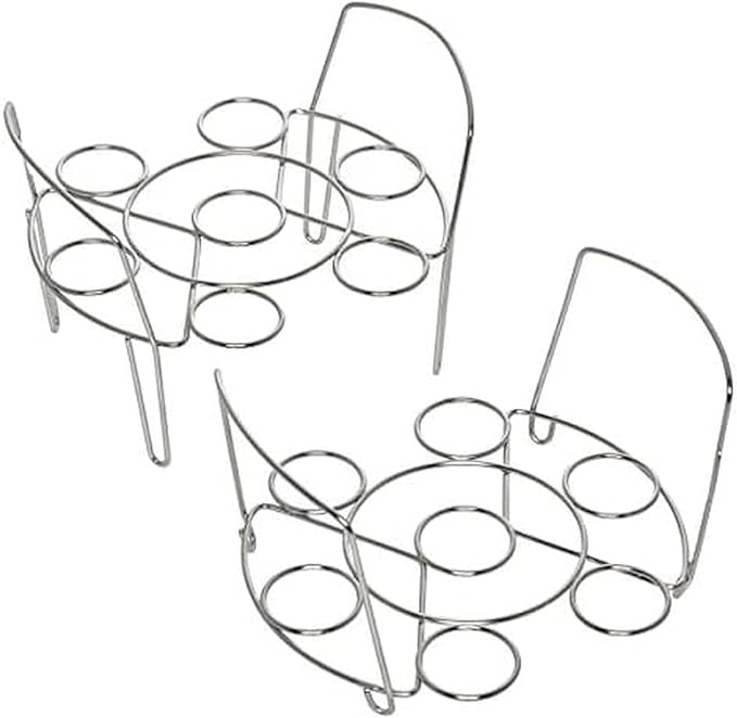 Instant Pot Official Stainless Steel Wire Egg Racks, Set of 2 – Ideal for 6-Quart & 8-Quart Cookers, Ideal for Hard or Soft-Boiled Eggs, Multi-Use Tray for Cooling, Decorating, and Serving