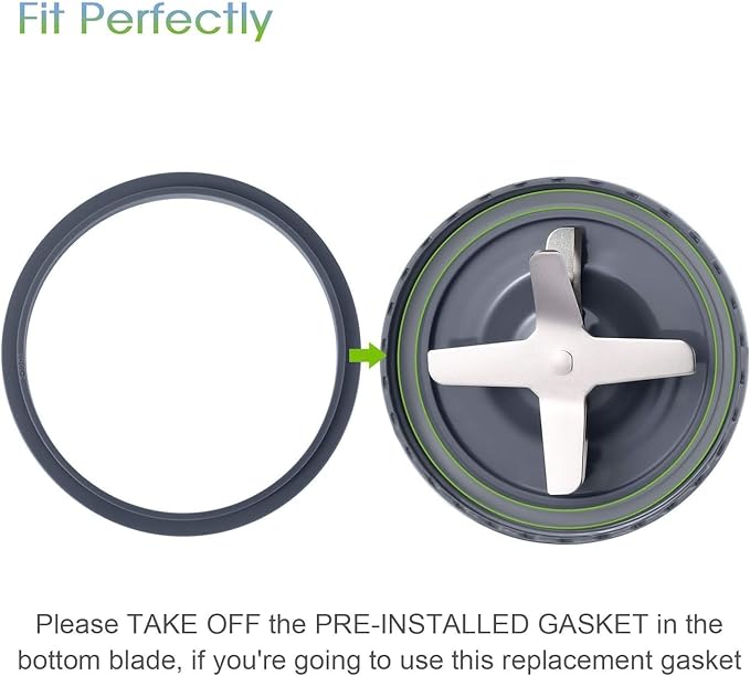 8 Pieces Blender Replacement Parts Extractor Blade for NutriBullet 600w 900w including Gasket Shock Pad and Gear