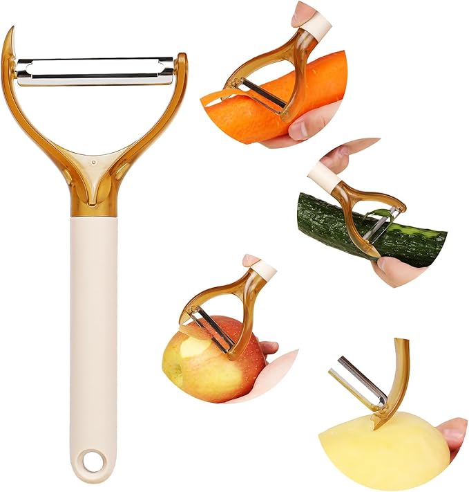 Chef Premium Vegetable Peeler Vegetable for kitchen Carrot Potatoes Fruit Peeler Y-Shaped Peelers Multifunctional Kitchen peeler (Beige)