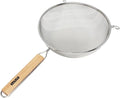 IMUSA USA Wood Stainless Steel Strainer Handle 8-Inch