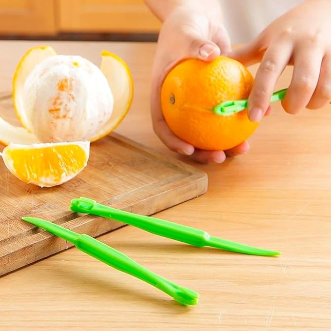 50Pcs Orange Peeler Tool，Citrus Peeler， Plastic Fruit Cutter，Lemon Citrus Peel Cutter，Kitchen Accessories，Kitchen Gadgets