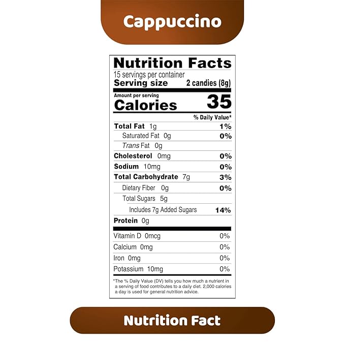 Kopiko Cappuccino Candy – Bold-Tasty Hard Candy from Indonesia with Real Coffee Extract – A Satisfying Boost for On-the-Go Energy (2-Pack 4.23oz Each)