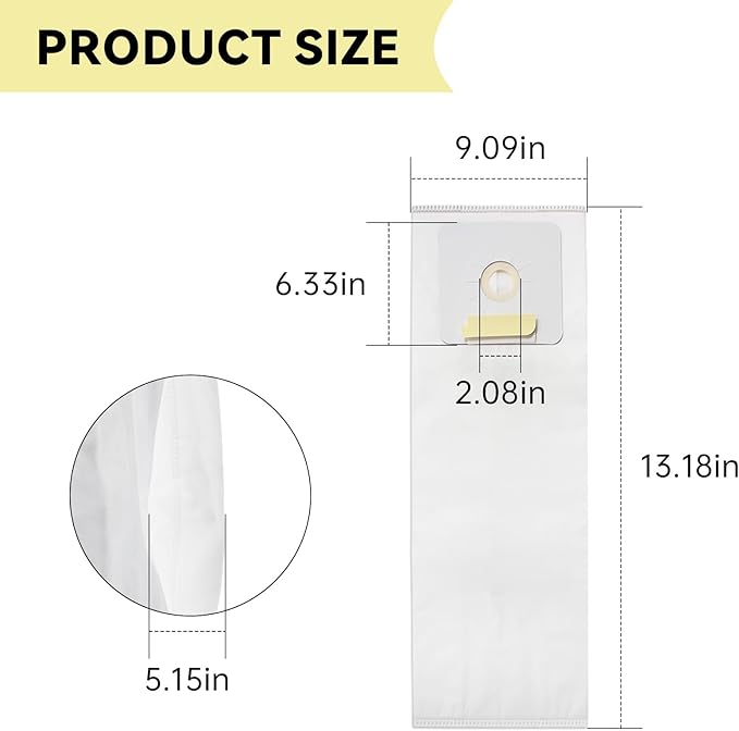 3 Pack 391 Central Vacuum Bags for Nutone 391, 3918, 44186, CV350, CV352, CV353, CV450, CV653 Central Vacuum