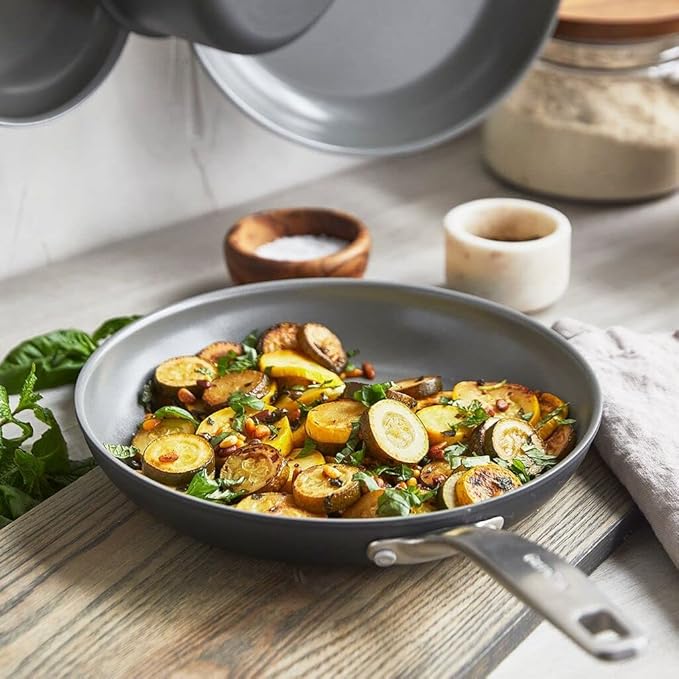 GreenPan Chatham Hard Anodized Healthy Ceramic Nonstick, 10" Frying Pan Skillet, PFAS-Free, Dishwasher Safe, Oven Safe, Gray