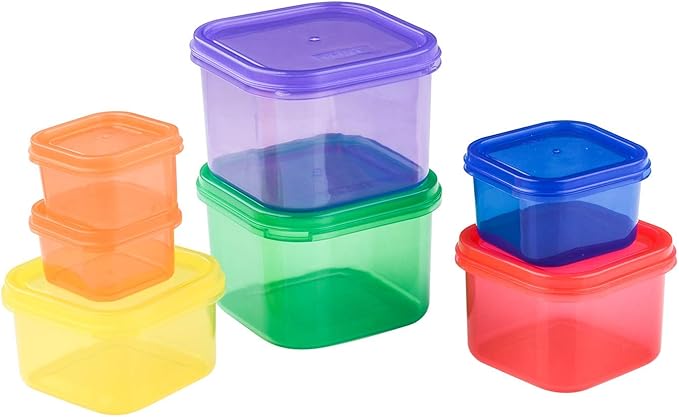 FIXBODY 7PCS Portion Control Containers, Color-Coded Labeled, 21 Day Lose Weight System (Use Guide, 21 Day Tracker and Recipe Ebook Include)