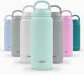 Ello Cooper Twist 32oz Stainless Steel Water Bottle with Chug Lid | Leak Proof | Double Walled and Vacuum Insulated | Built in Carry Loop | Dishwasher Safe | Yucca