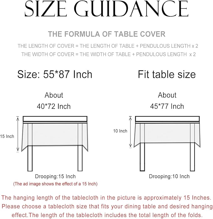 patdrea Designer Linen Green Tablecloth for Rectangle Table,Vintage Leaves Pattern Durable Table Cloth,Floral Decor Cover for Kitchen Dining,Christmas,Thanksgiving,Party,55"x87"-Cecilia D
