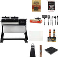 recteq Patio Legend 400 Pellet Smoker Grill, Pellet Grill with Wifi & App Connectivity, Outdoor Smokers Grills, Temp Range 180° to 700+°, BBQ Master Bundle