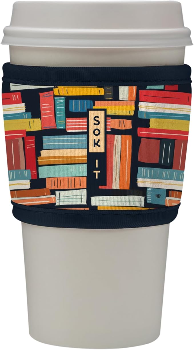 Sok It HotSok Coffee & Tea Reusable Insulated Neoprene Cup Sleeve (Well Read)