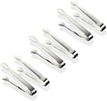 6Pcs 4.3" Stainless Steel Mini Ice Tongs – Ideal for coffee bars, tea parties, dessert events & kitchen use (sugar/ice buckets, appetizers). Available in shiny/textured surface styles for versatile