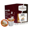 Fresh Roasted Coffee, Caramel, Flavored Coffee Pods, 24 Count