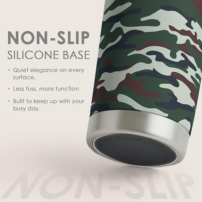 SANDJEST Camo Tumbler 20oz Stainless Steel Double Wall Insulated, Travel Coffee Cup Camouflage Gifts for Men Women, Hunting Lovers, Birthday Christmas