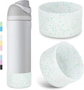 2PCS Glitter Silicone Boot for Owala Water Bottle, Anti-Slip Protective Sleeve for Owala Twist,FreeSip and Flip Stainless Steel Water Bottle, BPA-Free, Dishwasher Safe, Accessories