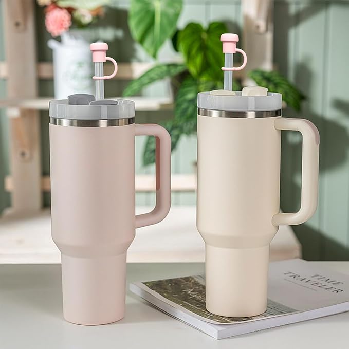 Adjustable Straw Cover for All Brand of Stanley, Simple Modern, Yeti, Owala, Hydro Flask, Reduce, Maars, Meoky, MaxBase, Beast, Hydrapeak and so on, Diameter 6mm-10mm, BPA Free, Dishwasher safe Pink