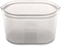 Zip Top Reusable Food Storage Bags | Large Dish [Gray] | Silicone Meal Prep Container | Microwave, Dishwasher and Freezer Safe | Made in the USA