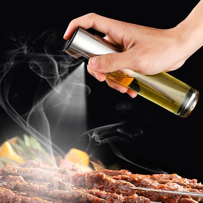 Oil Sprayer for Cooking Olive Oil Sprayer Mister for Air Fryer Vegetable Vinegar Oil Portable Mini Kitchen Gadgets for Baking,Salad,Grilling,BBQ,Roasting (2 Pack)
