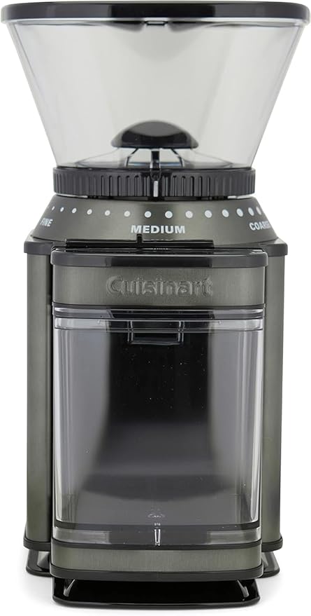 Cuisinart Coffee Grinder, Electric One-Touch Automatic Burr Coffee Grinder with 18-Position Grind Selector, Cup Size Selector for 4 – 18 Cups, DBM-8BKSP1, Black Stainless