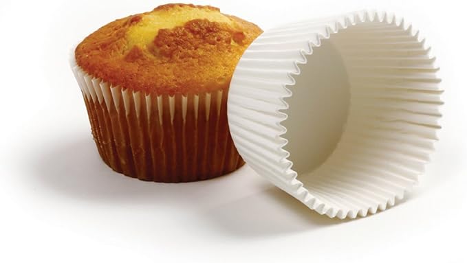 Norpro Giant Muffin Cups, White, Pack of 48