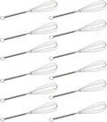 CHuangQi (Pack of 12) 7 inch Stainless Steel Whisk for Cooking, Blending, Whisking, Beating, Stirring, Balloon Whisk/Kitchen Whisk