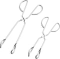 Stainless Steel Kitchen Scissor Tongs Set, 2-Piece (10/13 Inch) for Cooking, Grilling, Serving, and Barbecue