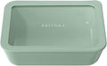 Ceramic Coated Glass Food Storage Container | No PTFE, PFOA, PFAS, and BPA | Reusable Non Toxic Meal Prep Container with Glass Lid | Easy To Store | 6 Cup Rectangle [Willow]