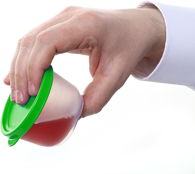 Condiment Cups Containers with Lids- 8 pk. 1.3 oz.Salad Dressing Container to go Small Food Storage Containers with Lids- Sauce Cups Leak proof Reusable Plastic BPA free for Lunch Box Picnic Travel