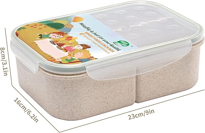 MISS BIG® Bento Box,Bento Box Adult,Lunch Box,Leak Proof Lunch Containers,No BPAs and No Chemical Dyes Bento Lunch Box,Dishwasher and Microwave Safe Lunch Containers for Adults(1900ml White)