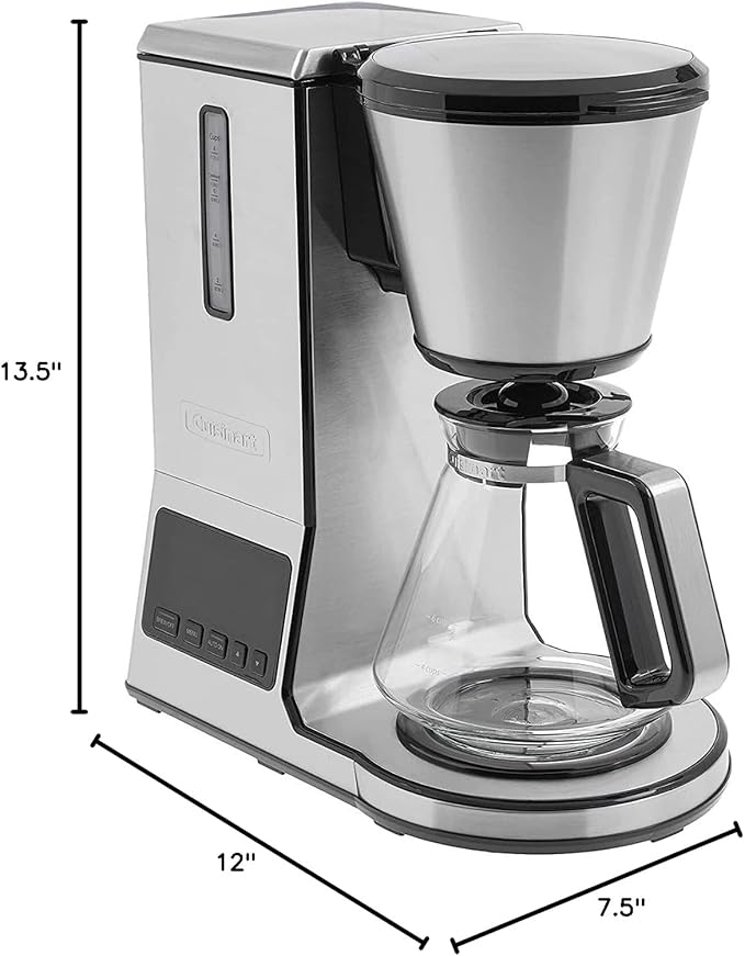 Cuisinart CPO-800P1 PurePrecision 8 Cup Pour-Over Coffee Brewer, Silver