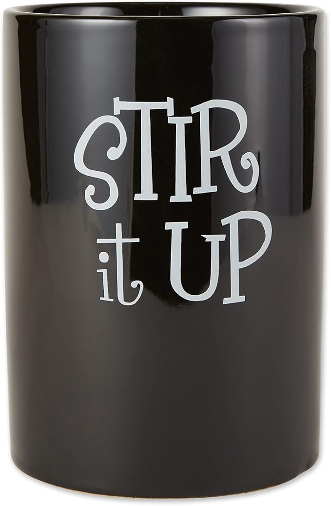 DII Kitchen Accessories Retro Collection, Ceramics, Utensil Holder, Black
