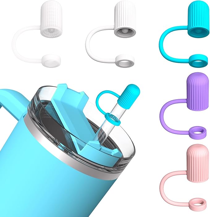 Adjustable Straw Cover for Stanley|Simple Modern|Yeti|Owala|Hydro Flask|Reduce|Maars|Meoky|MaxBase|Beast|Hydrapeak Cup, All Brand of Straw Accessories, Diameter 6mm-12mm, BPA Free, Dishwasher safe