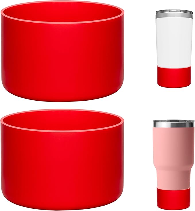 2 Pack Silicone Boot | Compatible with Hydro Flask, Owala, Yeti, Stanley & More | Fits 2.75-2.85" Bottom Bottles/Tumblers (12-40oz) | Anti-Slip | BPA-Free | Scratch & Noise Resistant