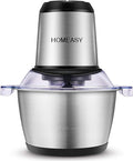 Meat Grinder Electric, Food Processor 2L Stainless Steel Meat Blender Food Chopper for Meat, Vegetables, Fruits and Nuts with 4 Sharp Blades, 350W, 8 Cups