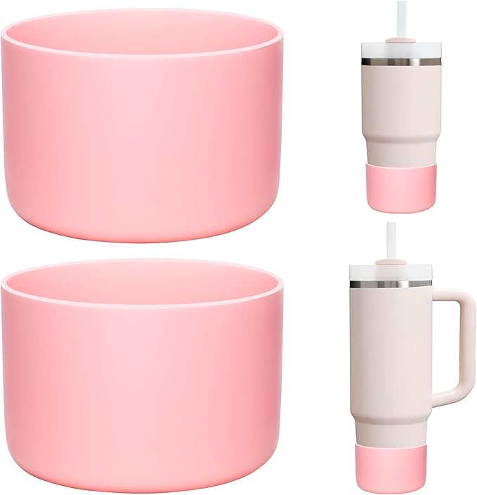 2 Pack Silicone Boot | Compatible with Hydro Flask, Owala, Yeti, Stanley & More | Fits 2.75-2.85" Bottom Bottles/Tumblers (12-40oz) | Anti-Slip | BPA-Free | Scratch & Noise Resistant