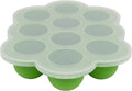 WeeSprout Silicone Freezer Tray with Clip on Lid Perfect Food Storage Container for Homemade Baby Food, Vegetable, Fruit Purees, and Breast Milk (Bright Green, Ten 1.5 Ounce Sections)