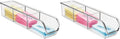iDesign Plastic Packet Organizer Kitchen Storage Containers for Sugar, Salt, Pepper, Sweeteners, Tea Bags, Spices, The Linus Collection, 1 Count (Pack of 2), Clear