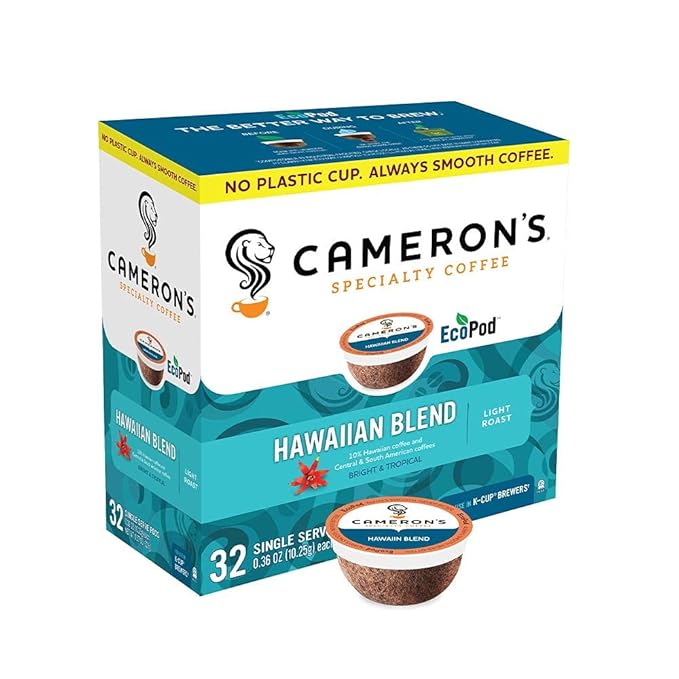 Cameron's Coffee Single Serve Pods, Kona Blend, 32 Count (Pack of 1)