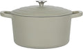 Crock-Pot Artisan 5-Quart Round Cast Iron Dutch Oven with Lid – Matte Green, Durable Oven Safe Cookware