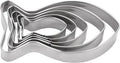 Fish Cookie Cutters Set,Cat food mold,Stainless Steel Sandwiches Cutters Biscuit Molds for Kids,5pcs Sturdy Cutters for Cookies,Sandwiches,Small to Large Size of 1.57",2.05",2.64",3.43",4.13".
