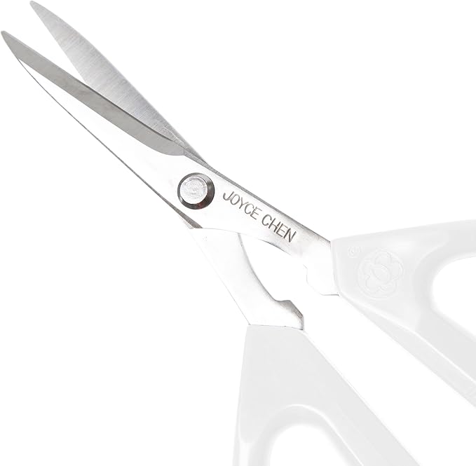 Joyce Chen Original Unlimited Kitchen Scissors All Purpose Kitchen Shears With Comfortable Handles, White 2.0