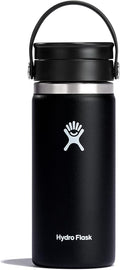 Hydro Flask Flex Sip Coffee Tumbler – Insulated Stainless Steel, Non Spill, Leak Proof Travel Coffee Cup 16 Oz Black
