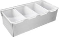 New Star Foodservice 48025 Stainless Steel Condiment Dispenser with 4 Compartments (NO ICE Tray Included)