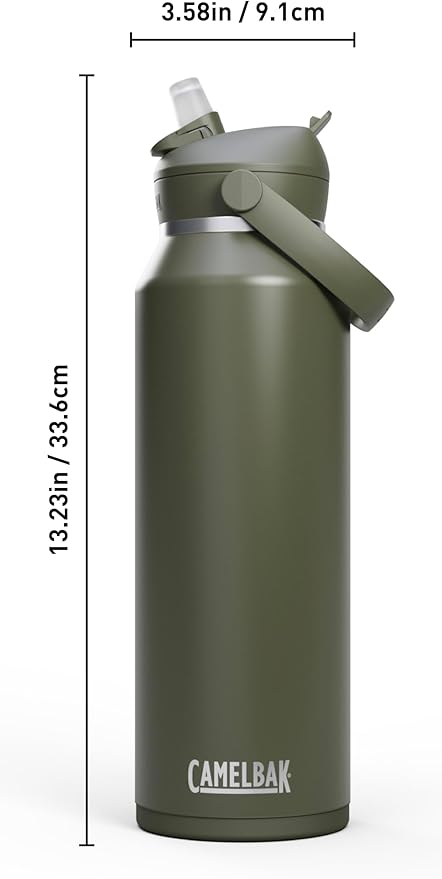 CamelBak Thrive Flip Straw Insulated Stainless Steel Water Bottle Moss, 40oz