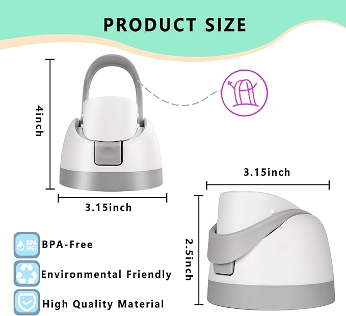 Replacement Lid for Owala Freesip Water Bottle, Compatible with Owala Lid and Cap, Premium Accessories for 16oz 24oz 32oz 40oz Bottles,Leak-Proof,BPA-Free
