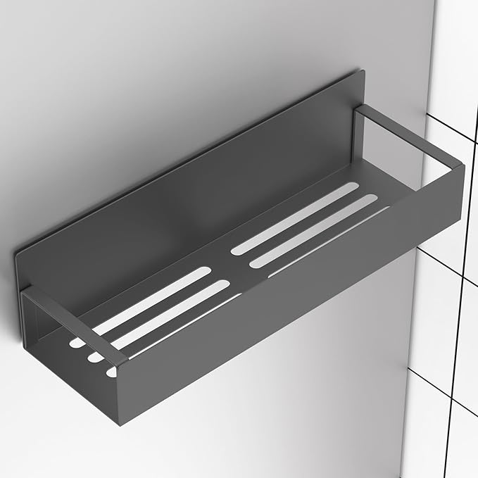 2 Pack Magnetic Spice Storage Rack Organizer for Refrigerator and Oven, Dark Gray Fridge Organizers and Storage