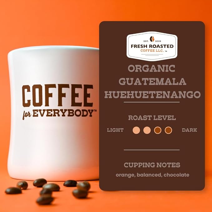 Fresh Roasted Coffee, Organic Guatemala | Single Origin, USDA Organic, Mold & Myco 3rd Party Tested, Kosher | 72 Pods for K Cup Brewers